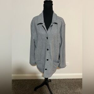 J. Crew Heather Gray Textured Sweater Coat Size L